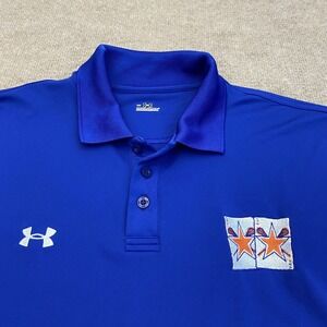 Under‎ Armour Shirt Mens M Blue Poker Seven Deuce 72 Cards Logo Golf Polo Poker